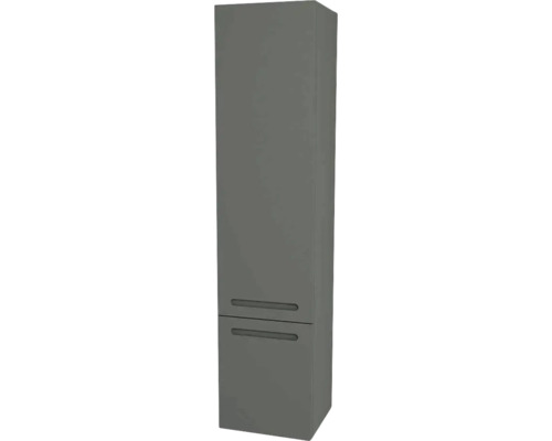 Armoire haute suspendue avec 2 portes Devo Vena 2.0 gauche lxhxp 35x150x33 cm classico stone grey - poignée fraisée