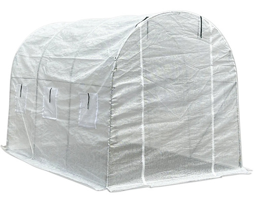 Serre avec film et fenêtres