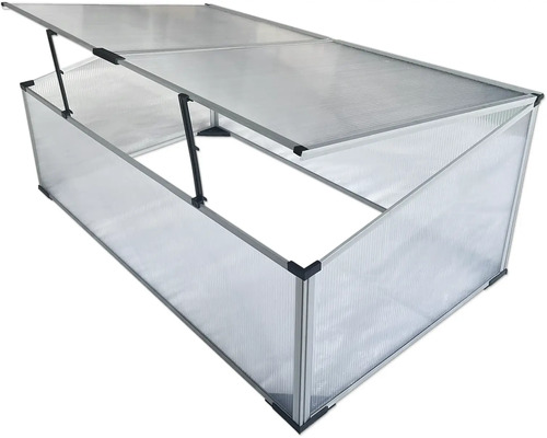 Châssis de culture avec couvercle partiellement ouvert