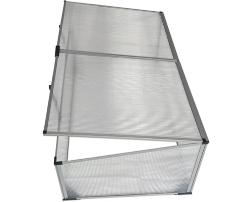 Châssis de culture avec couvercle ouvert