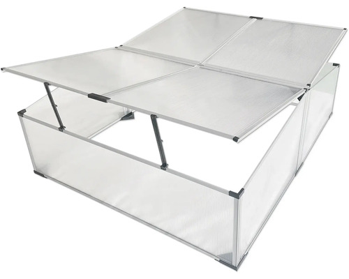 Châssis de culture avec couvercle ouvert pour le jardin