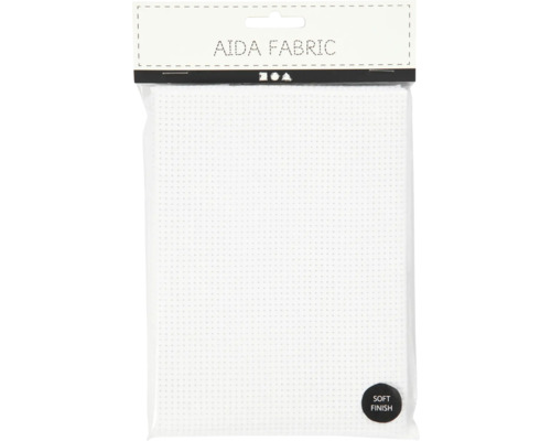 Tissu Aida, blanc, 50x50 cm, 1 pce.