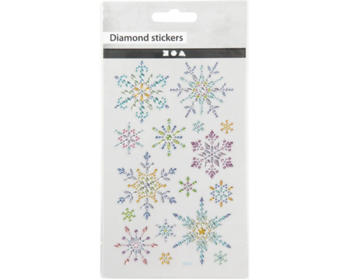 Diamant-Sticker selbstklebend, Schneeflocken, 10x16 m Diamantaufkleber mit Schneeflockenmuster