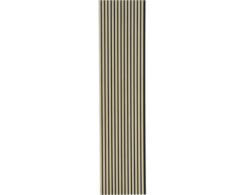 Panneau acoustique placage chêne naturel 2670 x 572 x 19 mm Panneau acoustique avec des lamelles verticales en bois