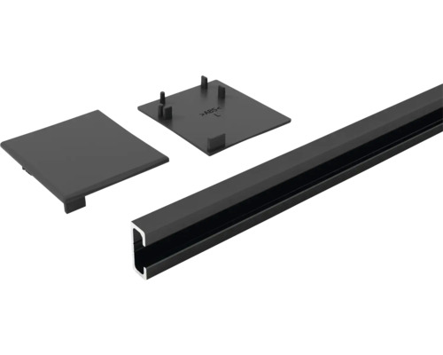 Pertura Distanzprofil 10 mm für Schiebetürbeschlag Selir Schwarz (C35) L:2 m