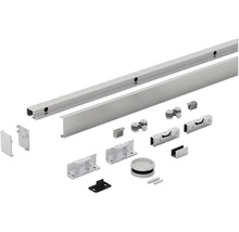 Kit de quincaillerie pour porte coulissante avec rail, roulettes et accessoires