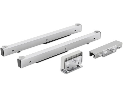 Set de ferrures pour porte coulissante avec matériel de fixation pour portes coulissantes