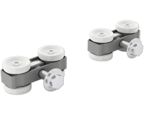 Deux roulettes de porte coulissante pour le montage de portes coulissantes