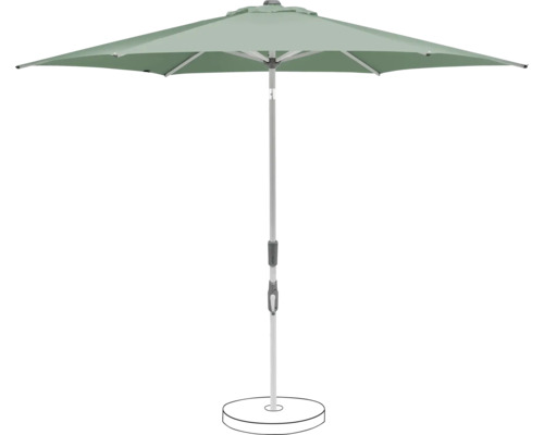Parasol de marché Suncomfort Slide Ø 250 cm frost green