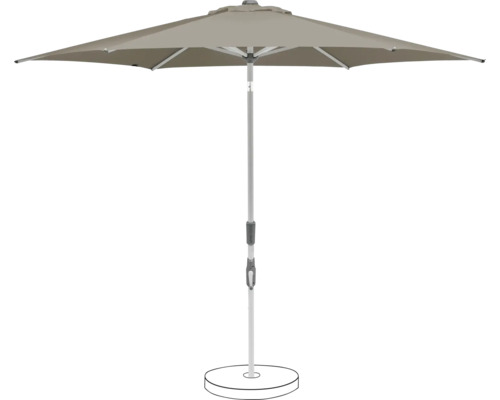 Parasol de marché Suncomfort Slide Ø 250 cm light taupe