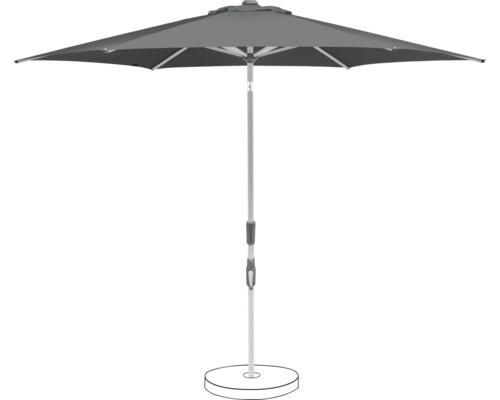 Parasol de marché Suncomfort Slide Ø 250 cm stone grey