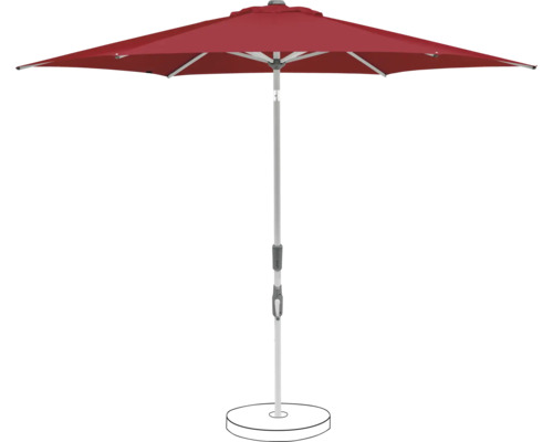 Parasol de marché Suncomfort Slide Ø 250 cm aurora red