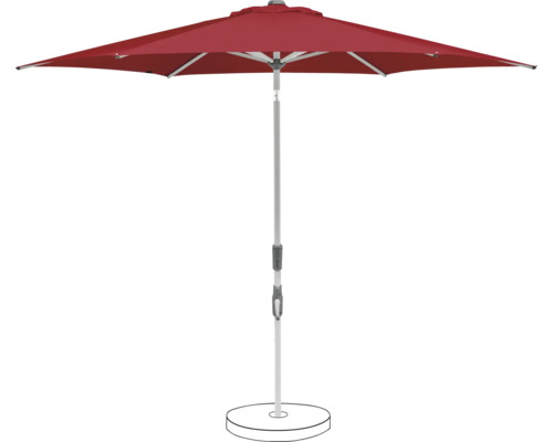Parasol de marché Suncomfort Slide Ø 300 cm aurora red