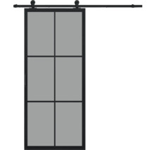 Porte coulissante avec six champs et ferrures de porte coulissante