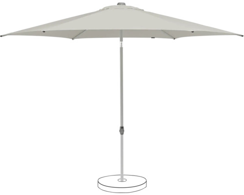 Parasol de marché Suncomfort Pop Up Ø 250 cm light grey