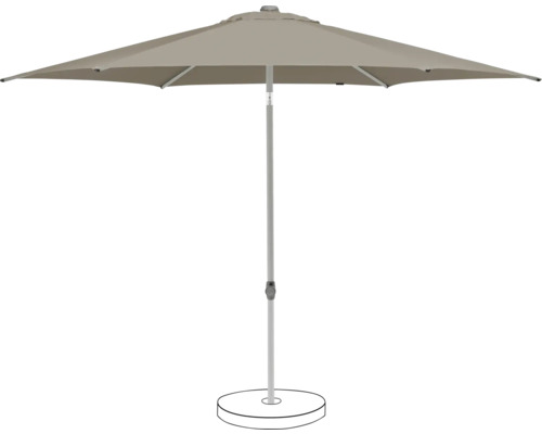 Parasol de marché Suncomfort Pop Up Ø 250 cm light taupe