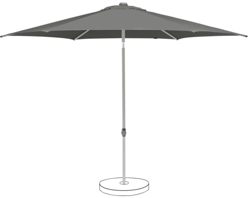 Parasol de marché Suncomfort Pop Up Ø 250 cm stone grey