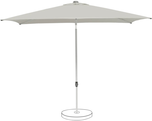 Parasol de marché Suncomfort Pop Up 250 x 200 cm light grey