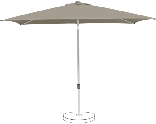 Parasol de marché Suncomfort Pop Up 250 x 200 cm light taupe