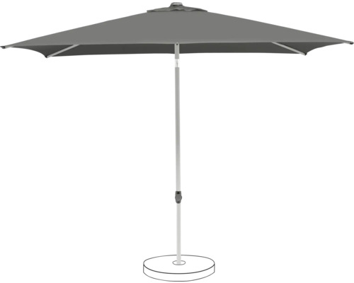 Parasol de marché Suncomfort Pop Up 250 x 200 cm stone grey
