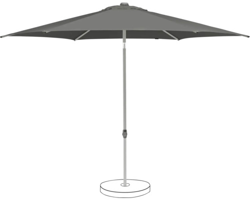Parasol de marché Suncomfort Pop Up Ø 300 cm stone grey