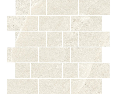 Mosaïque en grès cérame fin MIRAVA NARVIK white lxLxe 30x30x0.85 cm