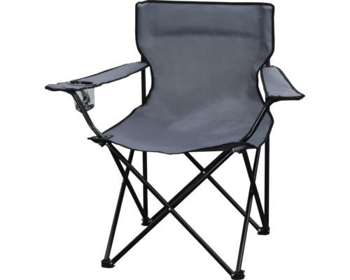 Chaise de pêcheur de camping grise