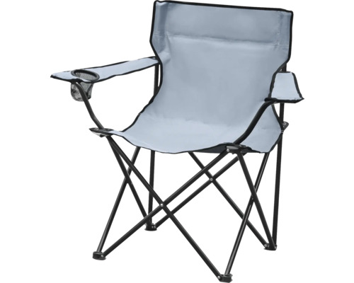 Chaise de camping H 80 cm bleu-gris
