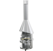 Cheminée de barbecue en acier inoxydable avec grille et hotte d''extraction