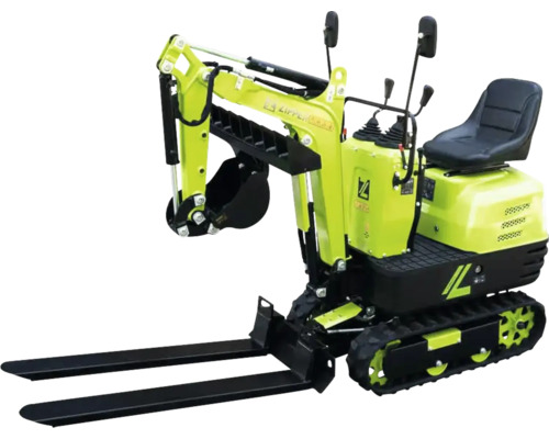 MKG。 Zipper Minibagger ZI-MBGS600 inklusive Palettengabel, Rechen