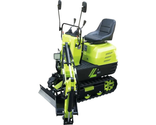 Zipper Minibagger ZI-MBGS600 inklusive Palettengabel, Rechen