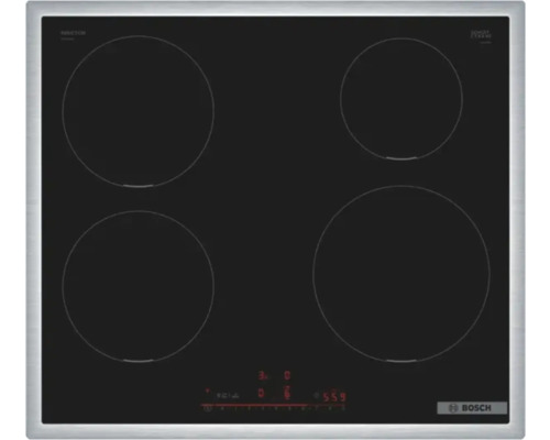 Plaque de cuisson à induction avec hotte aspirante sans cadre Bosch  PVS811B16E 80 cm 4 zones de cuisson autonome - HORNBACH