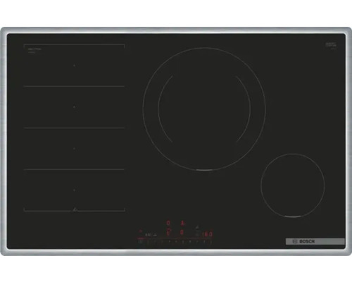 Plaque de cuisson à induction avec cadre Bosch PXE845HC1E 80 cm 4 zones de cuisson autonomes