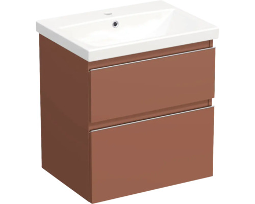 Vasque céramique avec meuble bas Jungborn TRENTA lxhxp 60x65x45 cm cotto mat - poignée argent