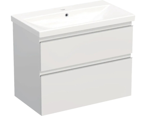 Vasque céramique avec meuble bas Jungborn TRENTA lxhxp 80x65x45 cm blanc brillant - poignée argent Vasque céramique avec meuble bas Jungborn TRENTA lxhxp 80x65x45 cm blanc brillant - poignée argent