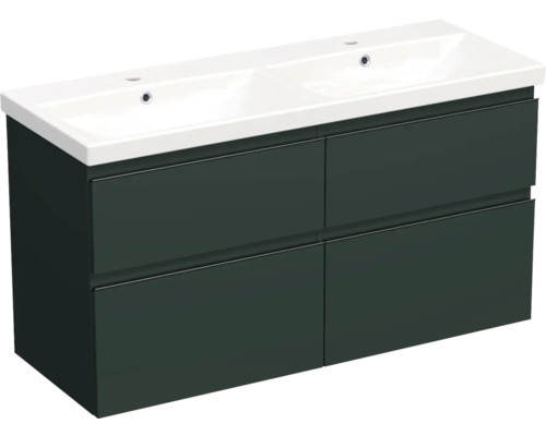 Vasque céramique avec meuble bas Jungborn TRENTA lxhxp 120x65x45 cm vert salvia mat - poignée noire
