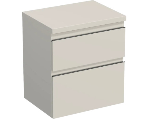Waschtischunterschrank Jungborn TRENTA BxHxT 56.7x64.6x44.5 cm cashmere glanz - Griff schwarz Waschtischunterschrank Jungborn TRENTA BxHxT 56.7x64.6x44.5 cm cashmere glanz - Griff schwarz