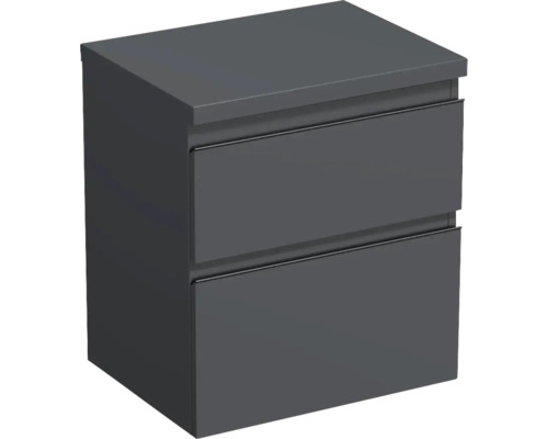 Meuble sous-vasque Jungborn TRENTA lxhxp 56.7x64.6x44.5 cm anthracite mat - poignée noire