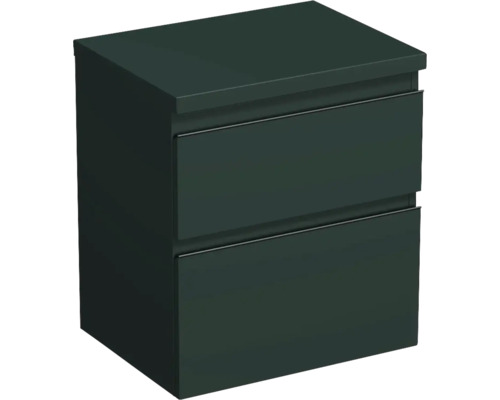 Waschtischunterschrank Jungborn TRENTA BxHxT 56.7x64.6x44.5 cm grün salvia matt - Griff schwarz Waschtischunterschrank Jungborn TRENTA BxHxT 56.7x64.6x44.5 cm grün salvia matt - Griff schwarz