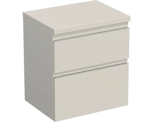 Waschtischunterschrank Jungborn TRENTA BxHxT 56.7x64.6x44.5 cm cashmere glanz - Griff silber Waschtischunterschrank Jungborn TRENTA BxHxT 56.7x64.6x44.5 cm cashmere glanz - Griff silber