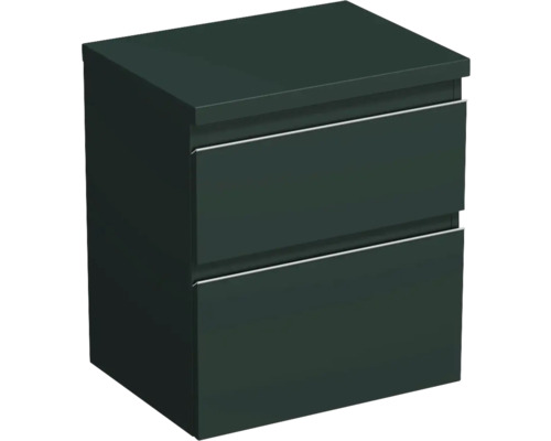 Meuble sous-vasque Jungborn TRENTA lxhxp 56.7x64.6x44.5 cm vert salvia mat - poignée argent