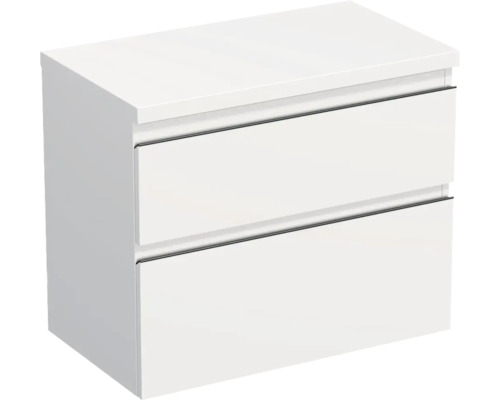 Waschtischunterschrank Jungborn TRENTA BxHxT 76.7x64.6x44.5 cm weiss matt - Griff schwarz Waschtischunterschrank Jungborn TRENTA BxHxT 76.7x64.6x44.5 cm weiss matt - Griff schwarz