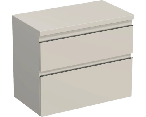 Waschtischunterschrank Jungborn TRENTA BxHxT 76.7x64.6x44.5 cm cashmere glanz - Griff schwarz Waschtischunterschrank Jungborn TRENTA BxHxT 76.7x64.6x44.5 cm cashmere glanz - Griff schwarz
