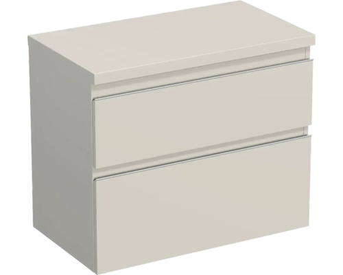 Waschtischunterschrank Jungborn TRENTA BxHxT 76.7x64.6x44.5 cm cashmere glanz - Griff silber Waschtischunterschrank Jungborn TRENTA BxHxT 76.7x64.6x44.5 cm cashmere glanz - Griff silber