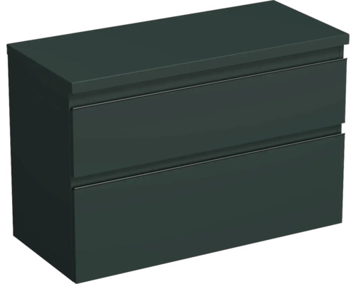 Waschtischunterschrank Jungborn TRENTA BxHxT 96.7x64.6x44.5 cm grün salvia matt - Griff schwarz