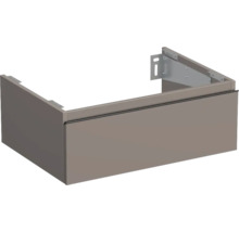 Jungborn TRENTA Waschbeckenunterschrank BxHxT 70x26x49.8 cm basalto glanz - Griff schwarz
