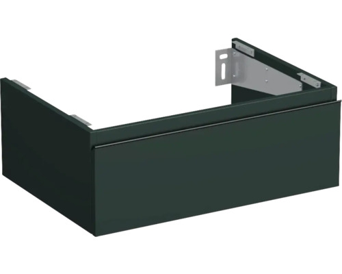Meuble sous-vasque Jungborn TRENTA lxhxp 70x26x49.8 cm vert salvia mat - poignée noire