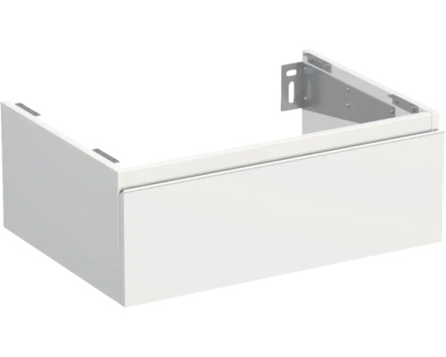 Meuble sous-vasque Jungborn TRENTA lxhxp 70x26x49.8 cm blanc brillant - poignée blanche