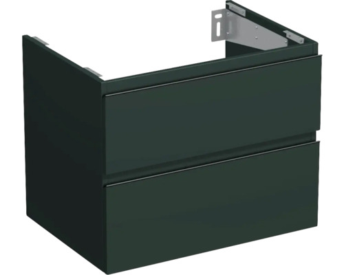 Meuble sous-vasque Jungborn TRENTA lxhxp 70x56x49.8 cm vert salvia mat - poignée noire