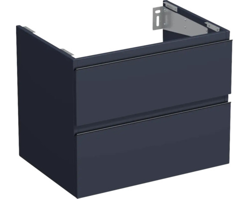 Meuble sous-vasque Jungborn TRENTA lxhxp 70x56x49.8 cm bleu marine mat - poignée noire